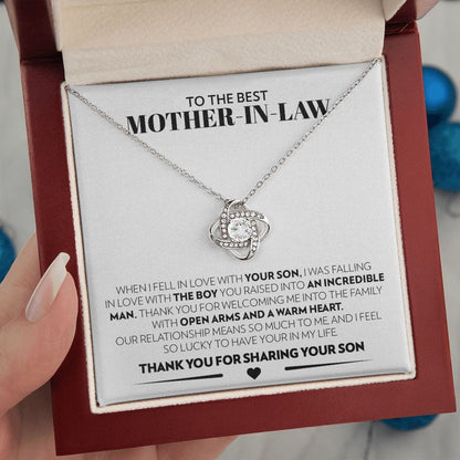To The Best Mother-In-Law - So Lucky - Love Knot Necklace