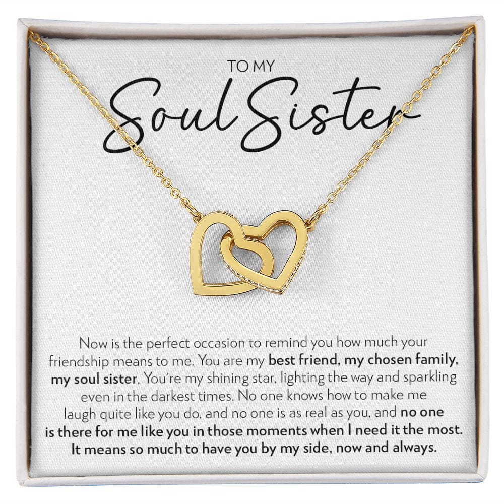Soul Sister - No One Is Like You - Interlocking Hearts Necklace