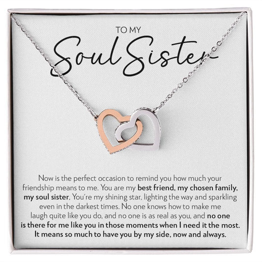 Soul Sister - No One Is Like You - Interlocking Hearts Necklace