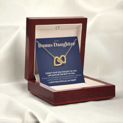 Bonus Daughter - Gift of You - Interlocking Hearts Necklace