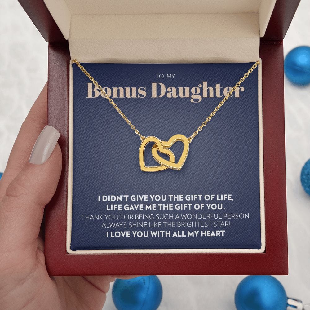 Bonus Daughter - Gift of You - Interlocking Hearts Necklace