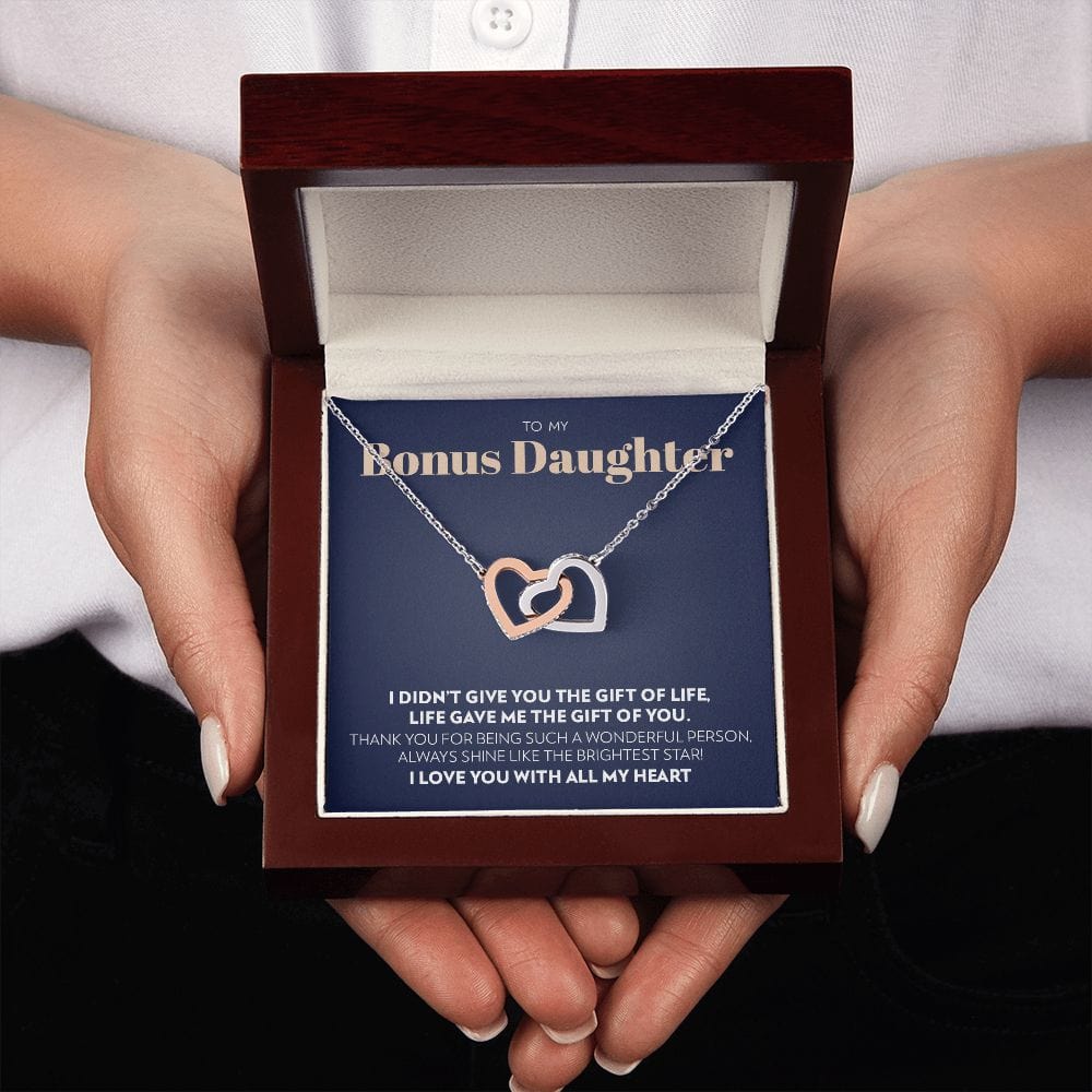 Bonus Daughter - Gift of You - Interlocking Hearts Necklace