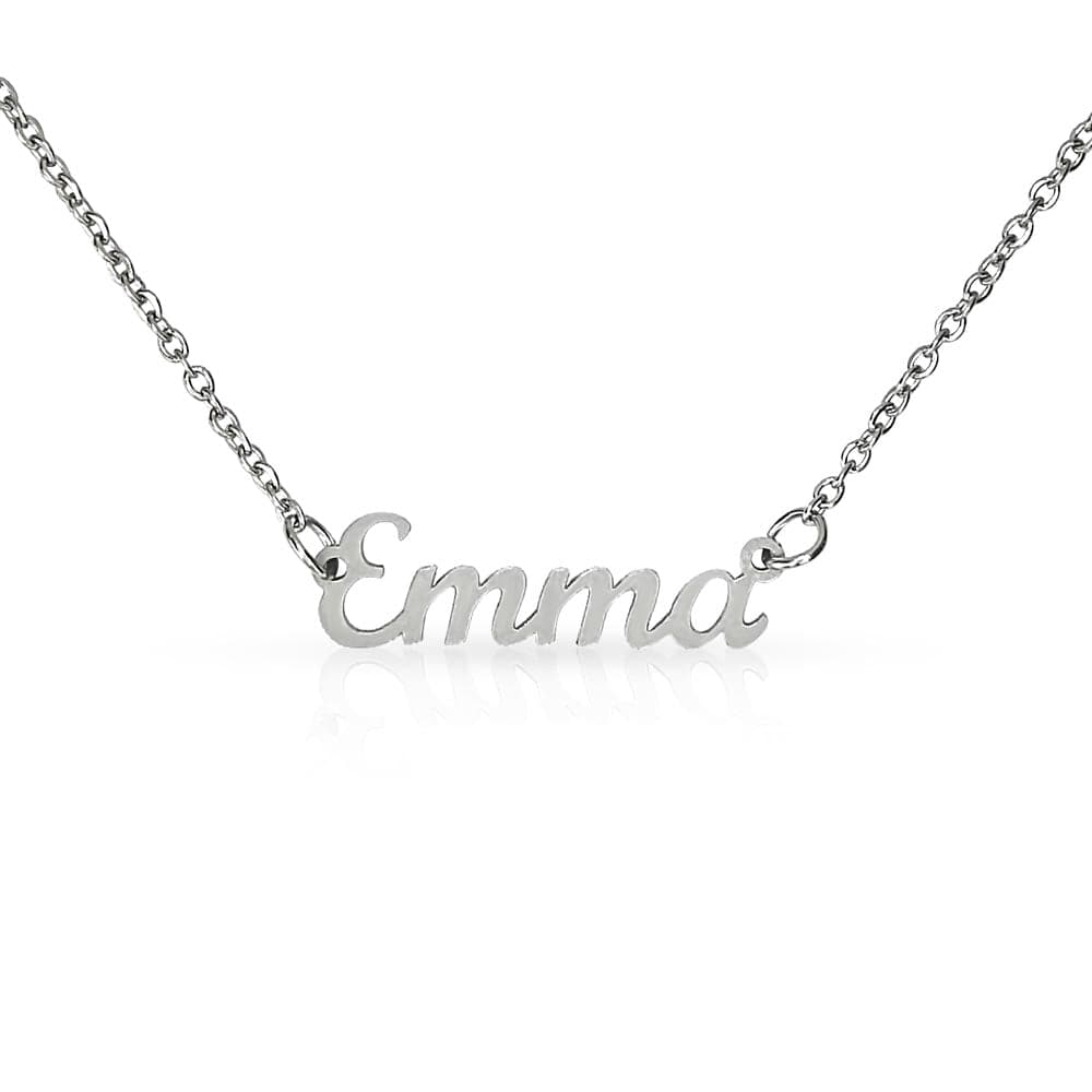 Granddaughter (From Grandma & Grandpa) - Keep Moving Forward - Custom Name Necklace