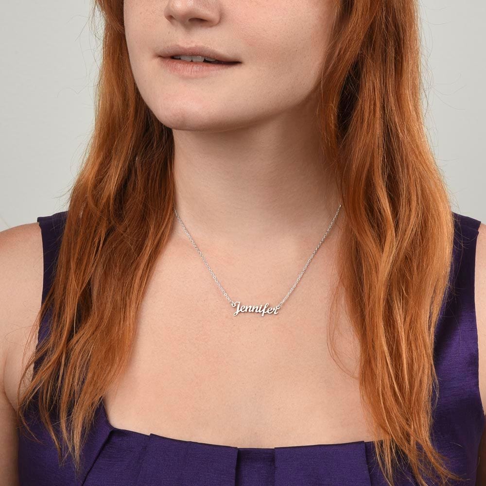 To My Daughter (From Mom) - Wonderful Daughter - Custom Name Necklace
