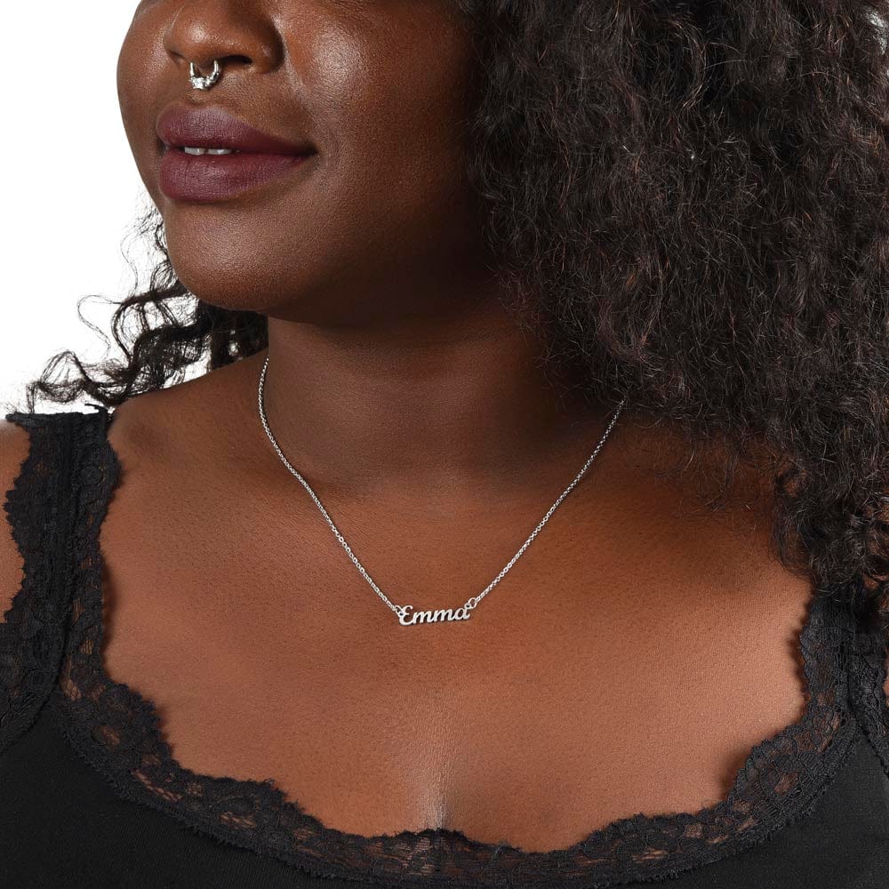 To My Daughter (From Dad)  - Keep Moving Forward - Custom Name Necklace