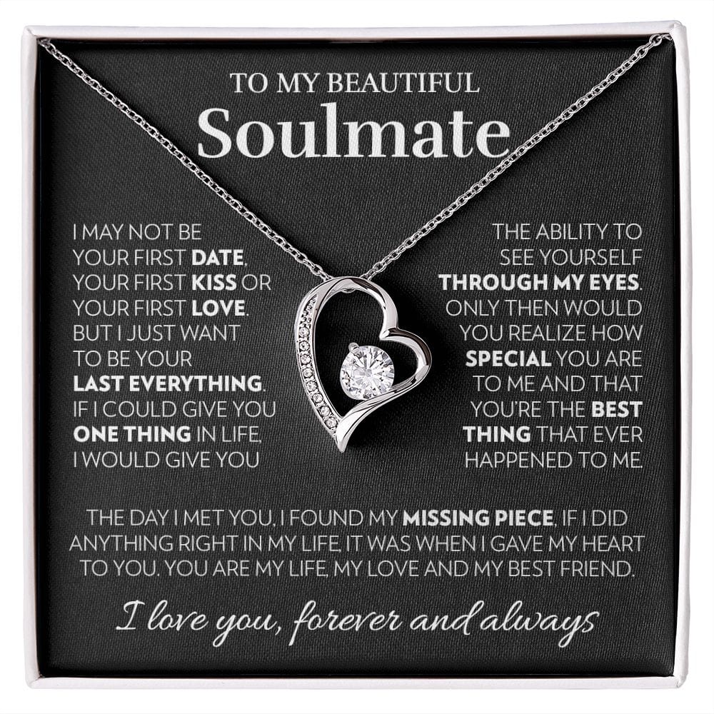 To My Soulmate - My Heart - Forever Love Necklace