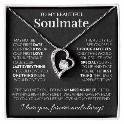 To My Soulmate - My Heart - Forever Love Necklace