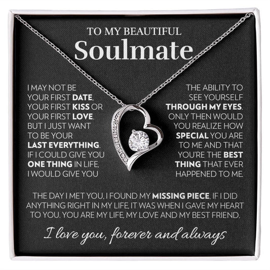 To My Soulmate - My Heart - Forever Love Necklace
