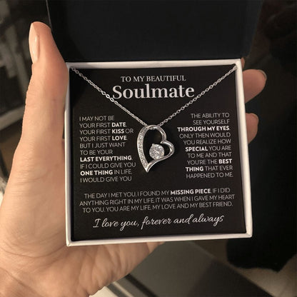 To My Soulmate - My Heart - Forever Love Necklace