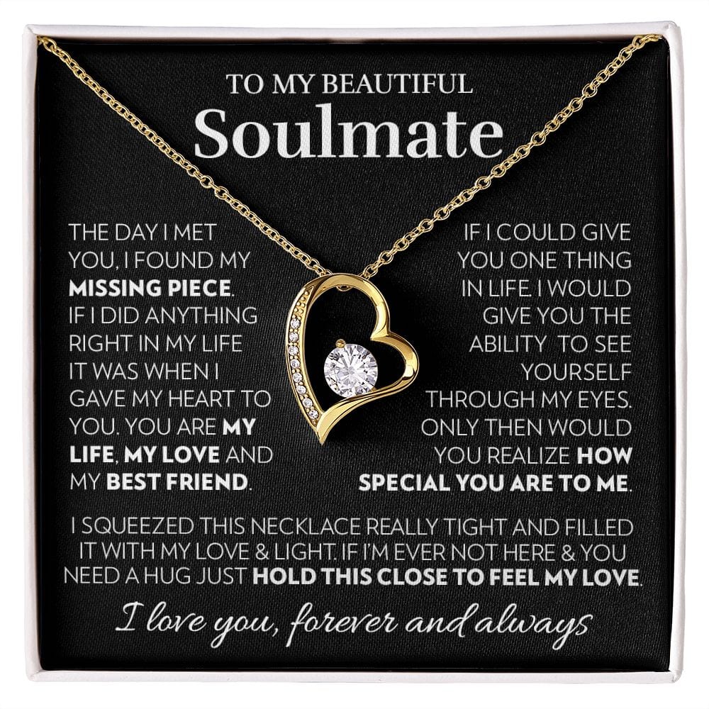 To My Soulmate - You Are My Life - Forever Love Necklace