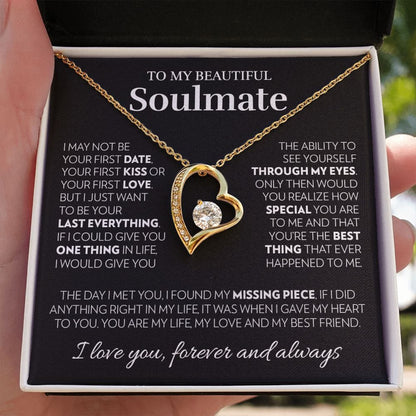 To My Soulmate - My Heart - Forever Love Necklace
