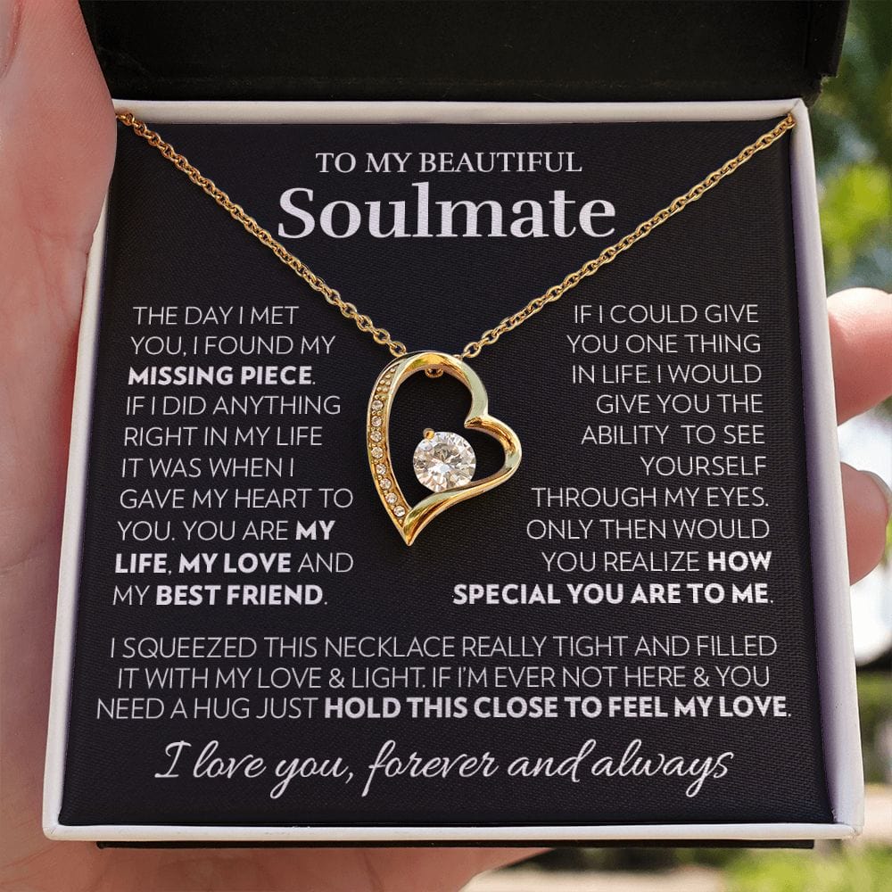 To My Soulmate - You Are My Life - Forever Love Necklace