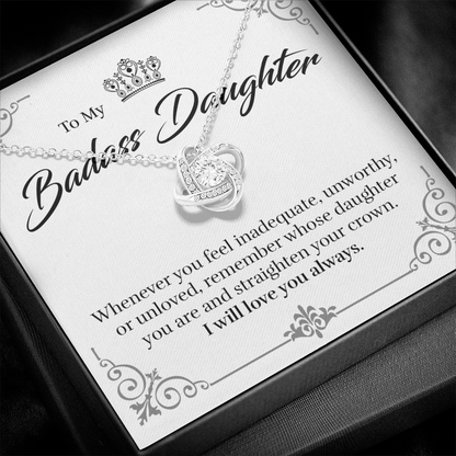 Daughter - Straighten Your Crown - Love Knot Necklace