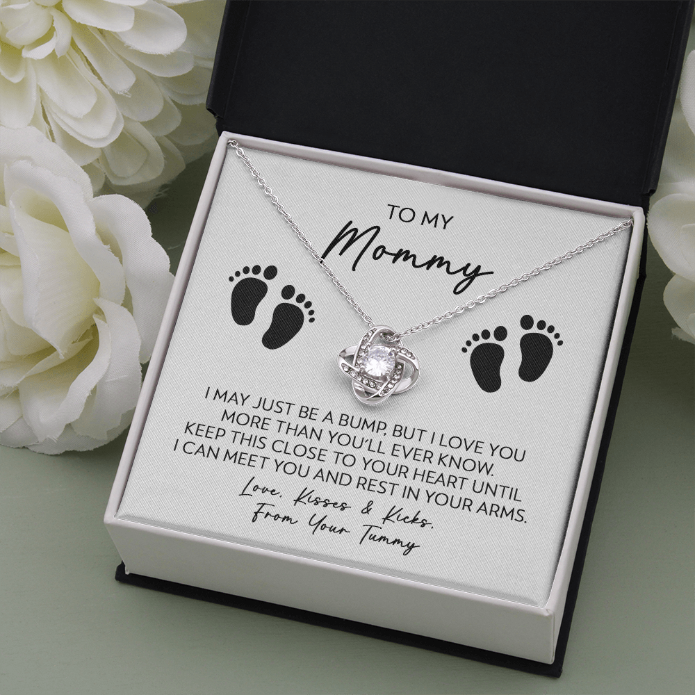 Love, Kisses & Kicks (From the Bump) - Love Knot Necklace