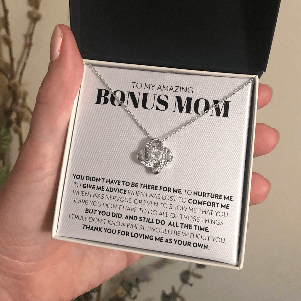 Bonus Mom - Loving Me As Your Own - Love Knot Necklace