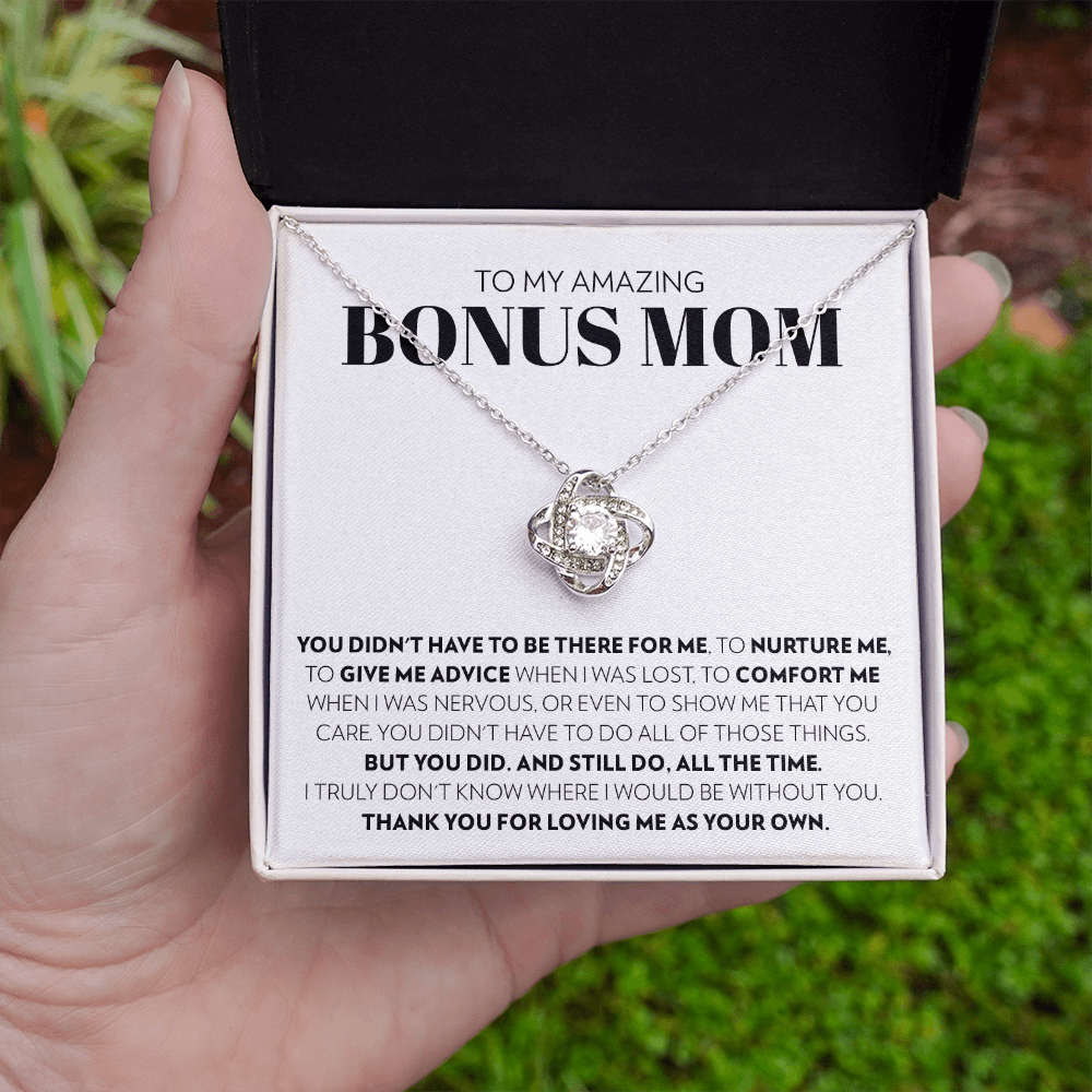 Bonus Mom - Loving Me As Your Own - Love Knot Necklace