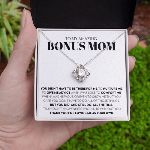 Bonus Mom - Loving Me As Your Own - Love Knot Necklace