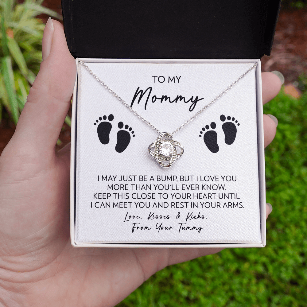 Love, Kisses & Kicks (From the Bump) - Love Knot Necklace