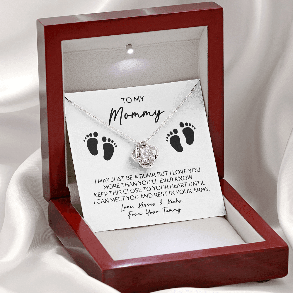 Love, Kisses & Kicks (From the Bump) - Love Knot Necklace