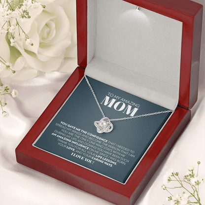 Mom (From Son/Daughter) - You Gave Me The Confidence - Love Knot Necklace