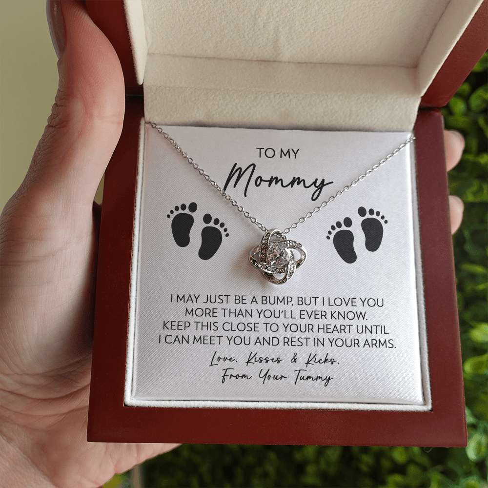 Love, Kisses & Kicks (From the Bump) - Love Knot Necklace
