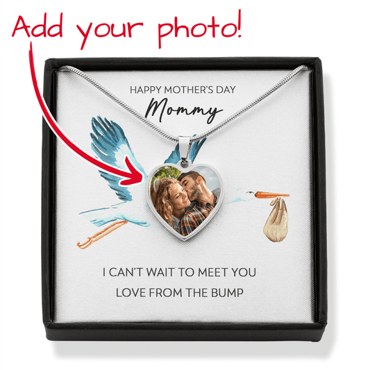 Mother's Day Stork - Necklace with Ultrasound Photo