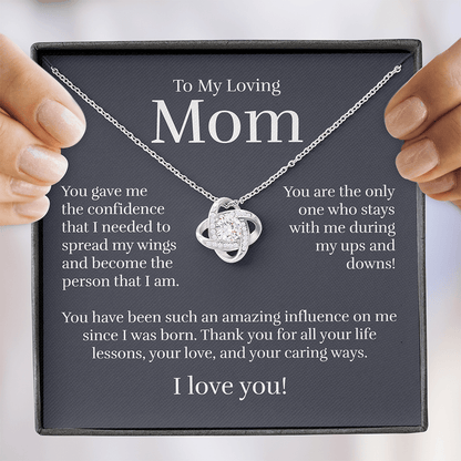 Mom (From Son/Daughter) - Confidence - Love Knot Necklace