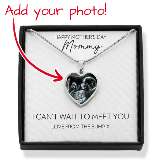 Mother's Day - Love From The Bump - Personalized Heart Necklace