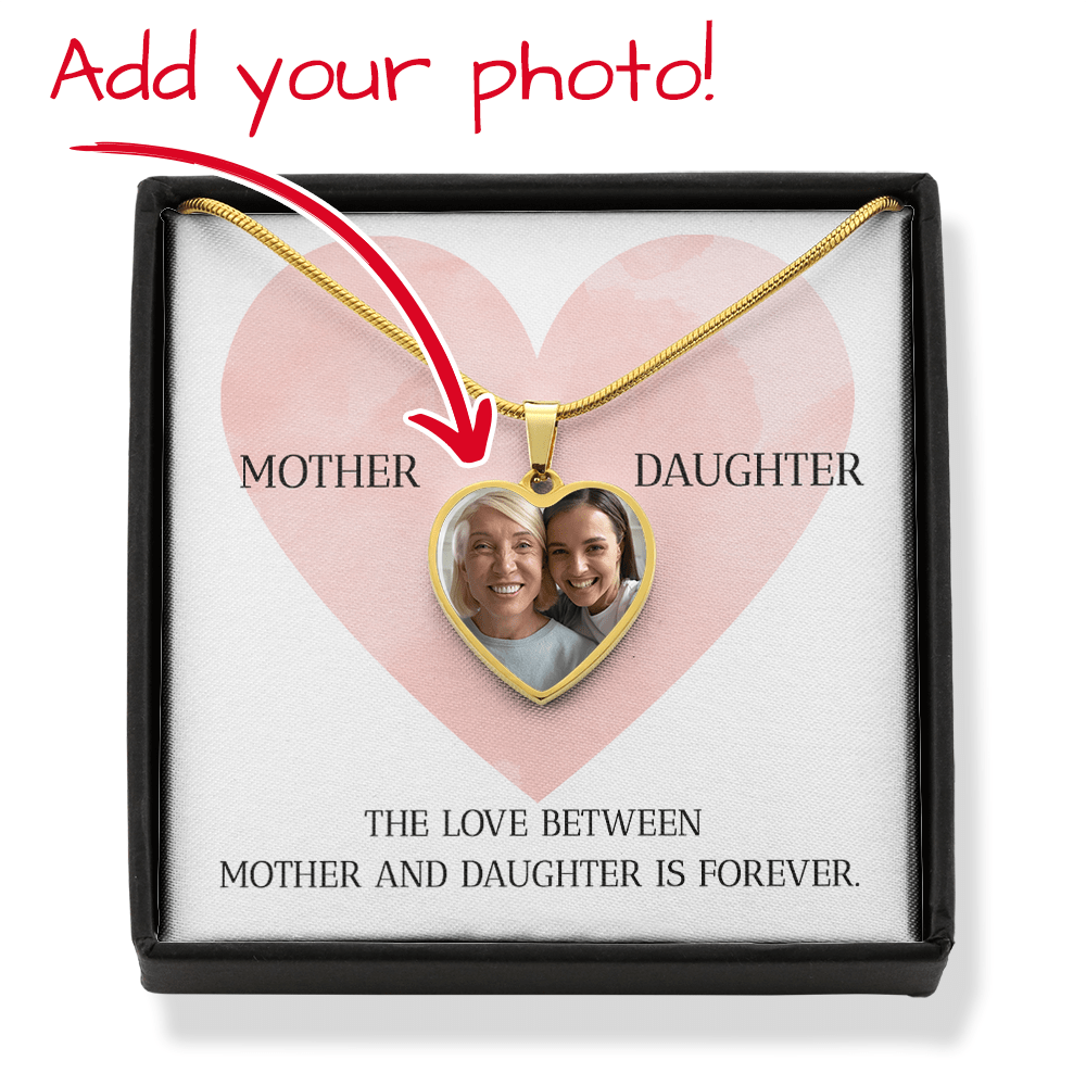 Mother And Daughter - Forever - Personalized Heart Necklace