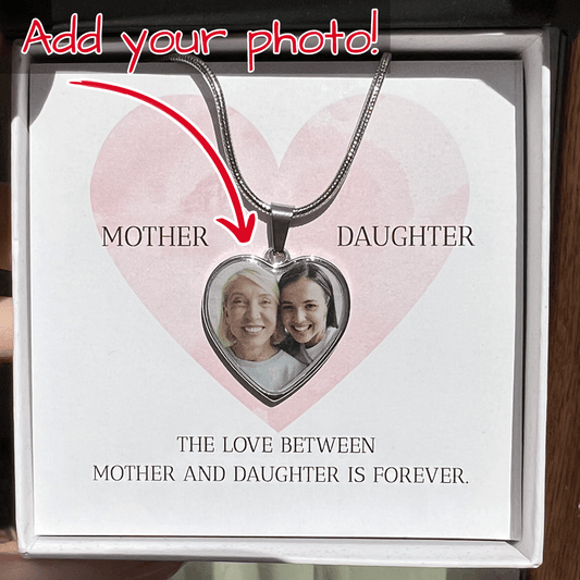 Mother And Daughter - Forever - Personalized Heart Necklace